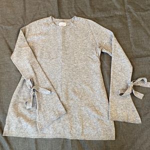 Isabel Gray Maternity Sweater with Tie Sleeves